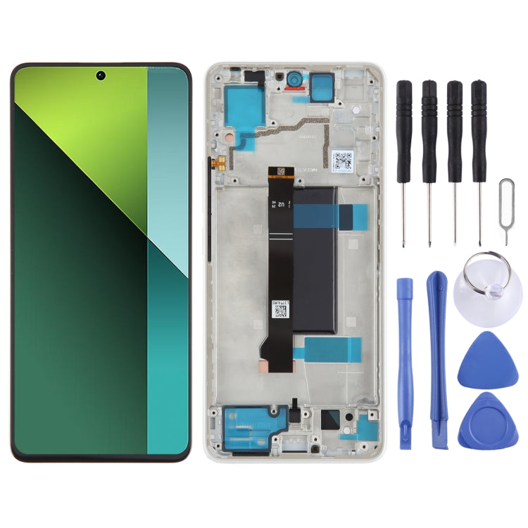 Per Xiaomi Redmi Note 13 Pro 5G digitalizzatore schermo LCD in materiale AMOLED originale assemblaggio completo con telaio, For Xiaomi Redmi Note 13 Pro 5G(Original)