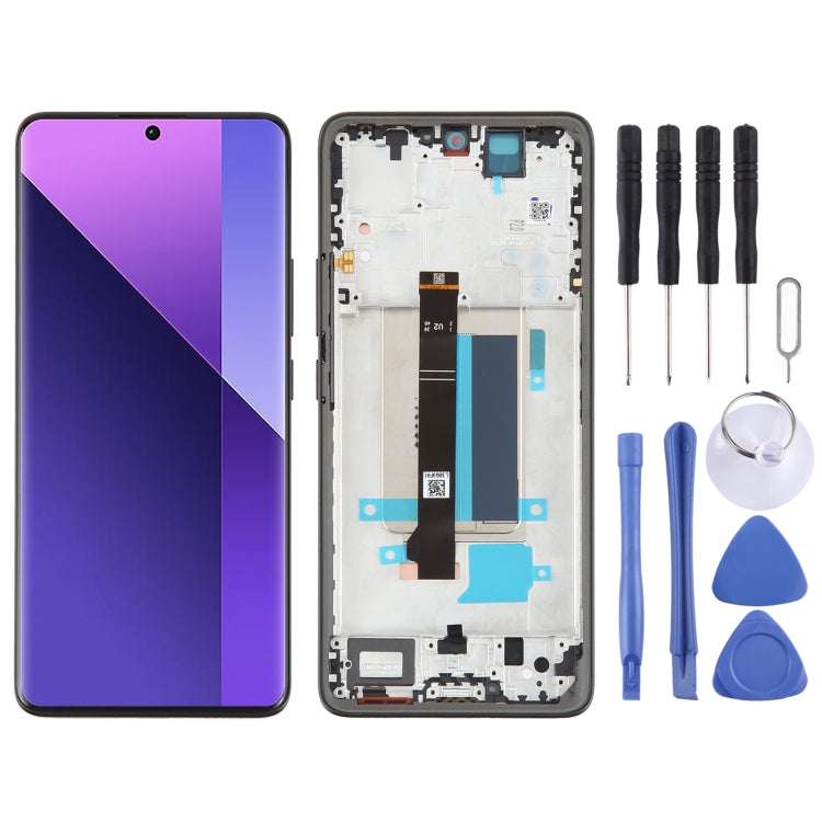 Per Xiaomi Redmi Note 13 Pro + digitalizzatore schermo LCD in materiale AMOLED originale assemblaggio completo con cornice, For Xiaomi Redmi Note 13 Pro+(Original)