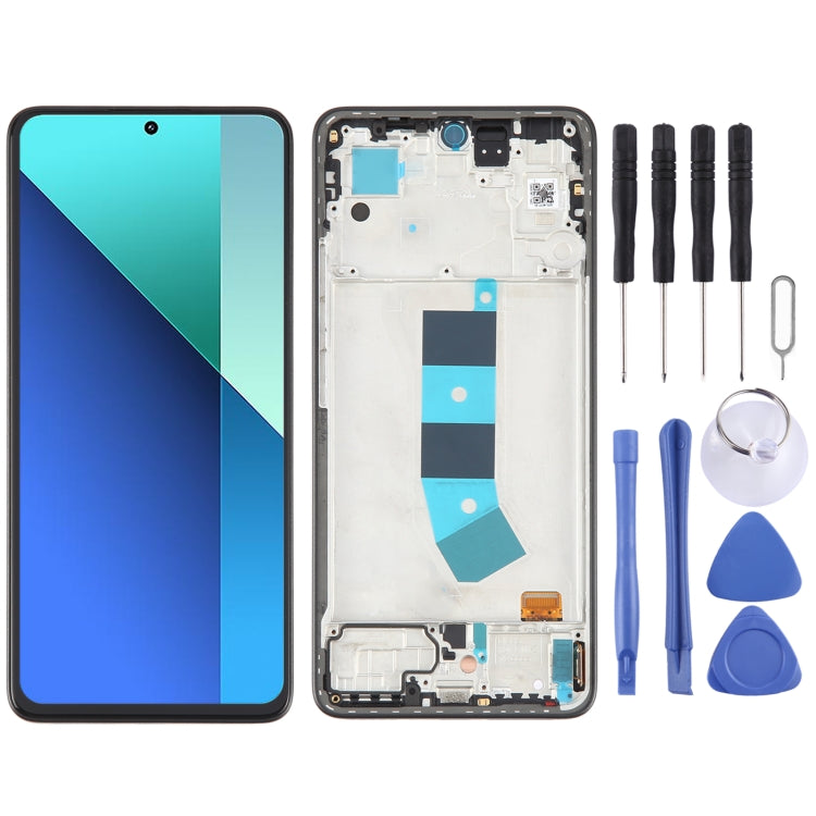 Per Xiaomi Redmi Note 13 4G digitalizzatore schermo LCD in materiale AMOLED originale assemblaggio completo con cornice, For Xiaomi Redmi Note 13 4G(Original)