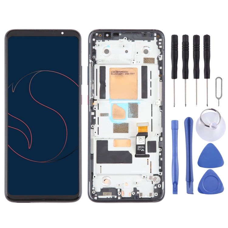 Per Asus Smartphone per Snapdragon Insiders ZS675KW AMOLED LCD Screen Digitizer Assemblea completa con cornice, For Asus Smartphone for Snapdragon Insiders