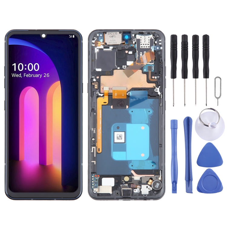 Per LG V60 ThinQ versione USA Schermo LCD originale Digitizer assemblaggio completo con telaio, For LG V60 ThinQ US Version(Original)