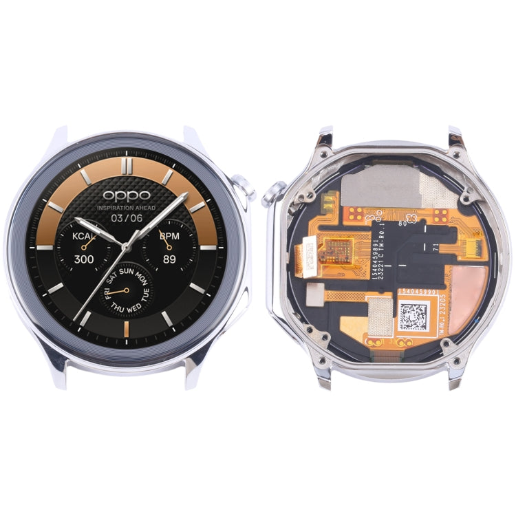 Per OPPO Watch X Schermo LCD e digitalizzatore assemblaggio completo con telaio, For OPPO Watch X (Black), For OPPO Watch X (Silver)