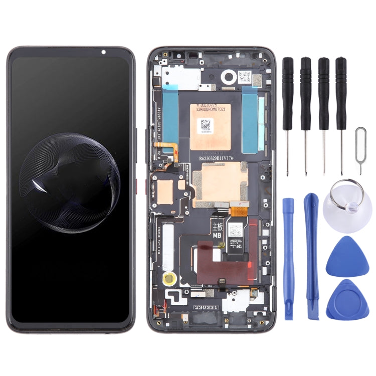 Per Asus ROG Phone 7 / 7 Ultimate AMOLED Schermo LCD originale Digitizer Assemblaggio completo con telaio, For Asus ROG Phone 7 / 7 Ultimate(Original)