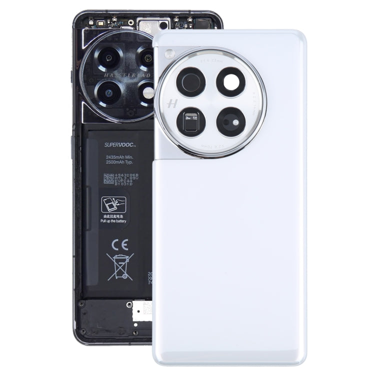 Per OnePlus 12 PJD110 CPH2573 CPH2581 Cover posteriore in vetro originale per batteria con obiettivo della fotocamera, For OnePlus 12(Original with Camera Lens)
