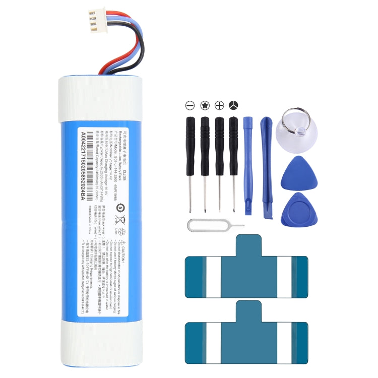 Sostituzione batteria 2450mAh S08-LI-144-2500 per Deebot DJ35 36 DN55 DK520, For Deebot DJ35 36 DN55 DK520