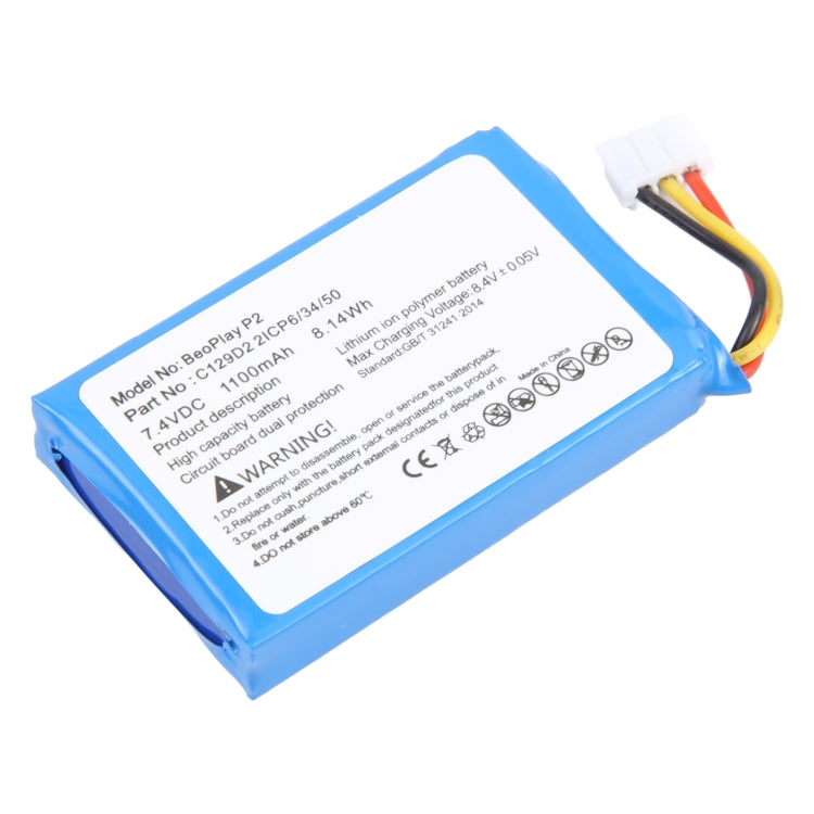 Replacement Battery C129D2 1100mAh for Bang&Olufsen B&O BeoPlay P2, For Bang&Olufsen B&O BeoPlay P2