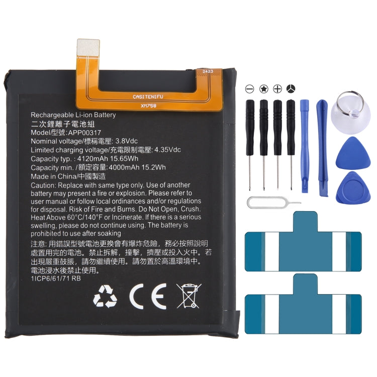 APP00317 4000mAh Replacement Battery for CAT S62 Pro, For CAT S62 Pro