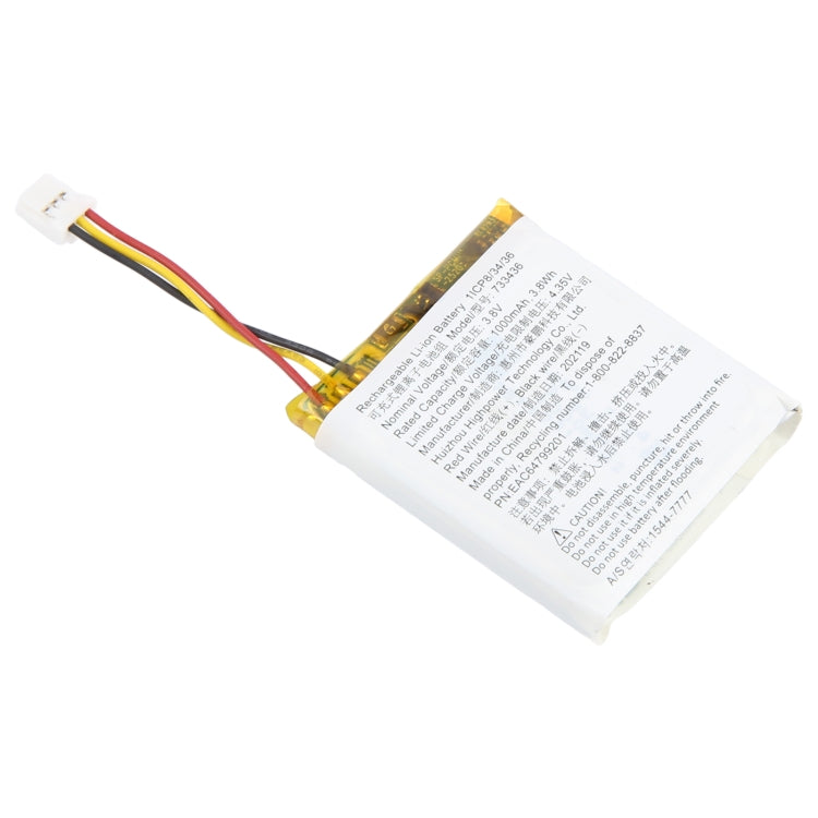 1000mAh 733436 Bluetooth Headset Speaker Battery for LG, For LG