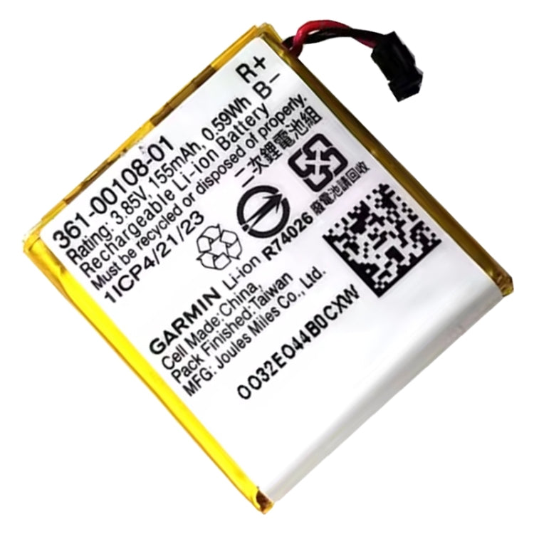 155mAh 361-00108-01 Batteria sostitutiva per Garmin Vivoactive 3 / Vivoactive3 Music, For Garmin Vivoactive 3 / Vivoactive 3 Music