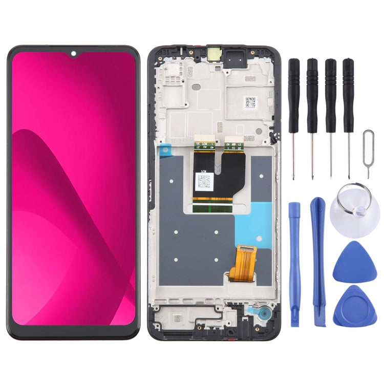 Per T-Mobile Revvl 7 5G TMRV075G Schermo LCD Digitizer Assemblaggio Completo con Telaio, For T-Mobile Revvl 7 5G(Original)