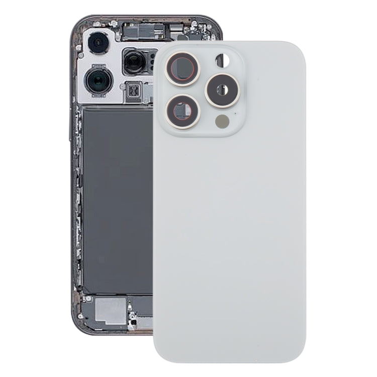 Per iPhone 16 Pro Cover posteriore batteria originale in vetro con copriobiettivo fotocamera