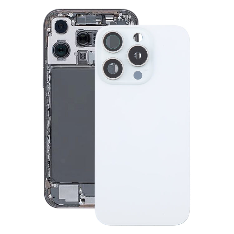 Per iPhone 16 Pro Cover posteriore batteria originale in vetro con copriobiettivo fotocamera