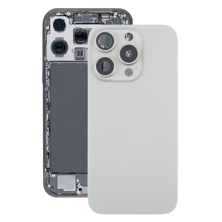 Per iPhone 16 Pro Cover posteriore in vetro originale per batteria con copriobiettivo della fotocamera + magnete MagSafe