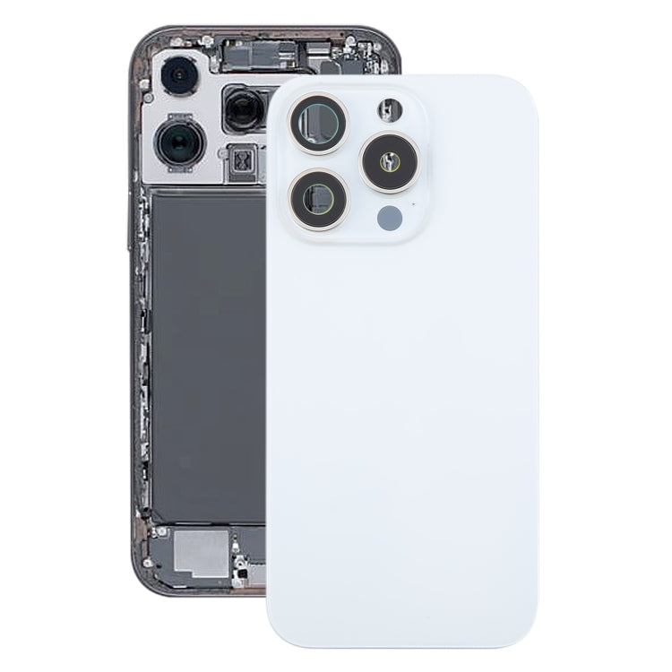 Per iPhone 16 Pro Cover posteriore in vetro originale per batteria con copriobiettivo della fotocamera + magnete MagSafe