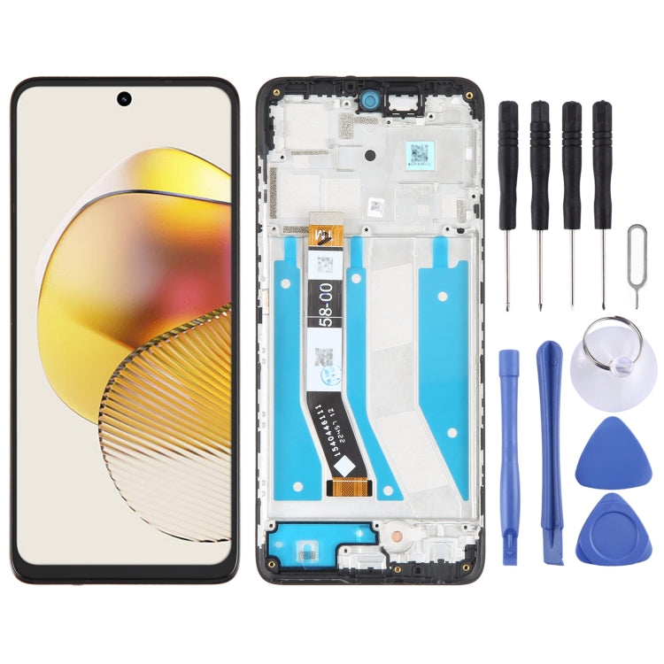 For Motorola Moto G73 OEM LCD Screen Digitizer Full Assembly with Frame, For Motorola Moto G73