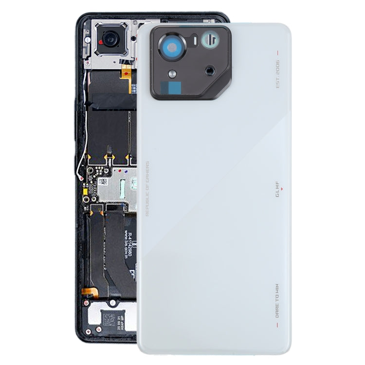 Per Asus ROG Phone 8 Pro AI2401 AI2401_A Global Original Cover posteriore in vetro per batteria con cornice per fotocamera, For Asus ROG Phone 8 Pro Global (Original,with Camera Frame)