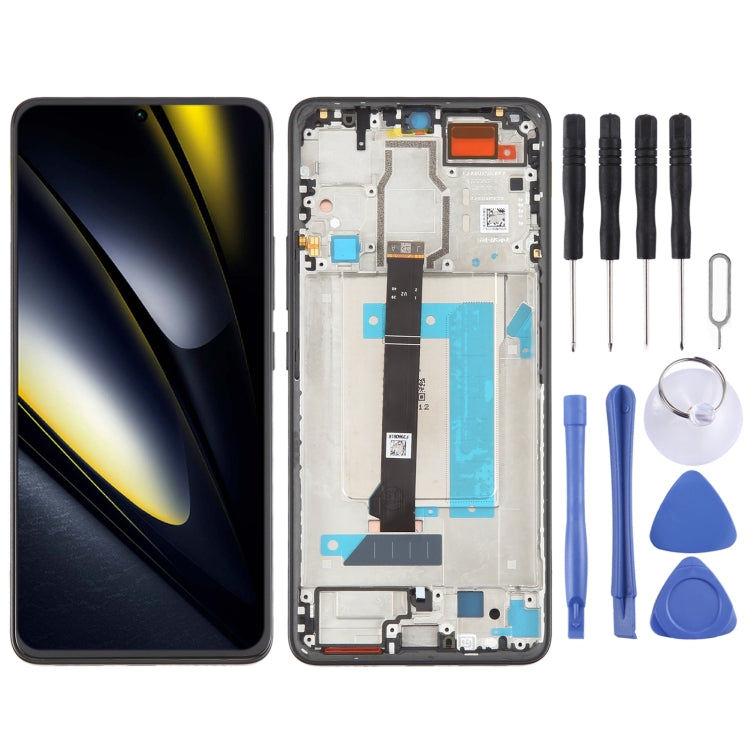 Per Xiaomi Poco F6 Schermo LCD originale Digitizer assemblaggio completo con telaio, For Xiaomi Poco F6(Original)