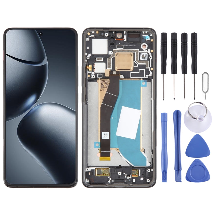 Per Xiaomi 14T Pro Schermo LCD originale Digitizer assemblaggio completo con telaio, For Xiaomi 14T Pro, Original LCD Screen Digitizer Full Assembly with Frame (White)