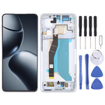 Per Xiaomi 14T Pro Schermo LCD originale Digitizer assemblaggio completo con telaio, For Xiaomi 14T Pro, Original LCD Screen Digitizer Full Assembly with Frame (White)