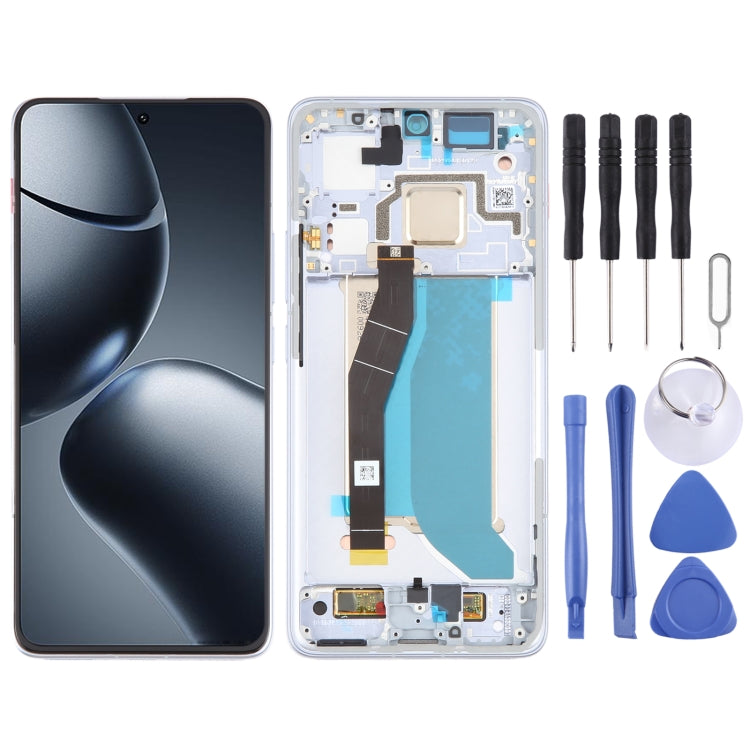 Per Xiaomi 14T Pro Schermo LCD originale Digitizer assemblaggio completo con telaio, For Xiaomi 14T Pro, Original LCD Screen Digitizer Full Assembly with Frame (White)