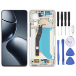 Per Xiaomi 14T Pro Schermo LCD originale Digitizer assemblaggio completo con telaio, For Xiaomi 14T Pro, Original LCD Screen Digitizer Full Assembly with Frame (White)