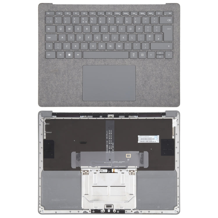 For Microsoft Surface Laptop 3/4/5 13.5 inch UK Keyboard with C Shell/Touch Board, For Microsoft Surface Laptop 3 / 4 / 5 13.5 inch(UK,Grey)