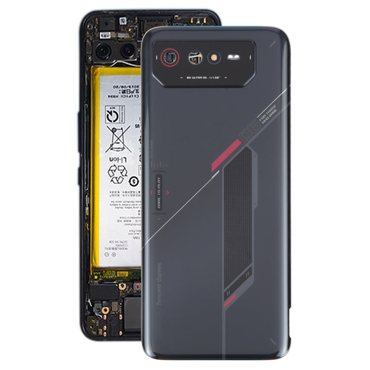 Per Asus ROG Phone 6 AI2201-C AI2201-F Cover posteriore in vetro per batteria con cavo NFC/Light, For Asus ROG Phone 6(with NFC/Light Cable)