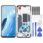 Schermo LCD AMOLED originale per OPPO Reno7 SE 5G Digitizer Assemblaggio completo con cornice, For OPPO Reno7 SE 5G