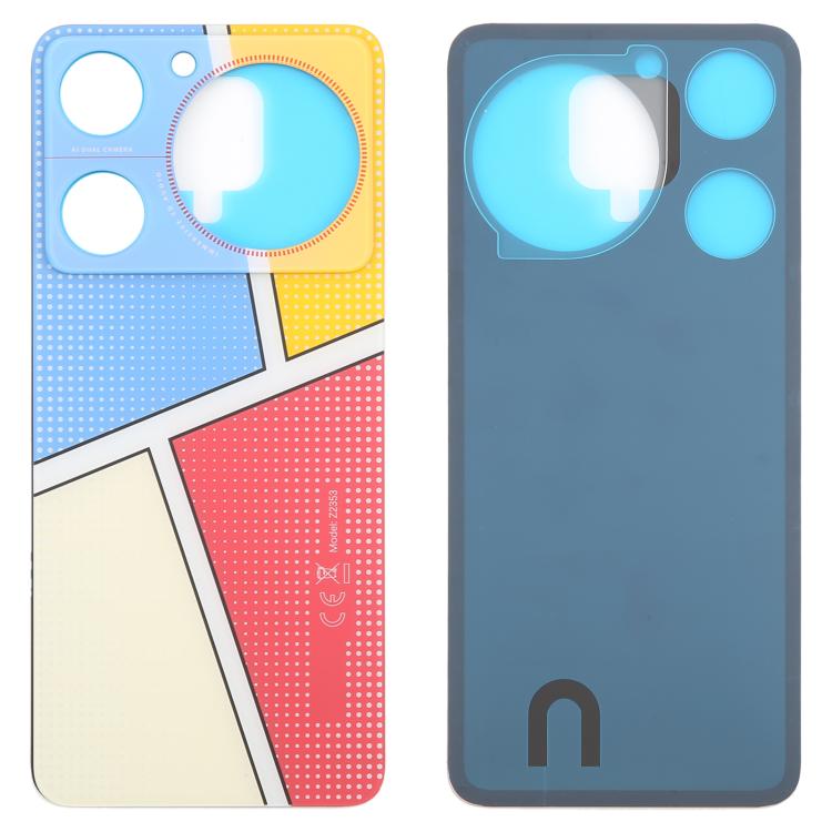 Per ZTE nubia Music Z2353 Cover posteriore in vetro con adesivo, For ZTE nubia Music