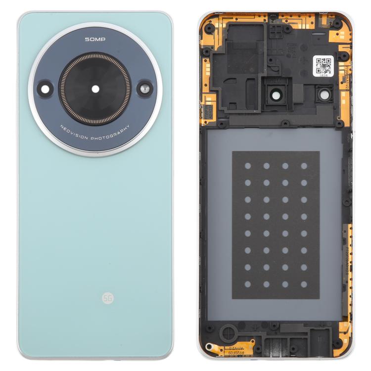 For ZTE Blade A75 5G Z2357N / Blade V60 Smart Glass Back Battery Cover with Middle Frame / Camera Lens Cover, For ZTE Blade A75 5G(with Middle Frame)