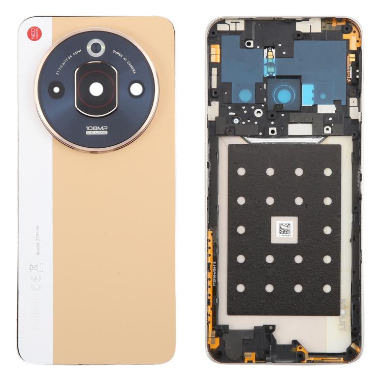 For ZTE nubia Focus Pro Z2351N Leather Back Battery Cover with Middle Frame / Camera Lens Cover, For ZTE nubia Focus Pro(Leather with Middle Frame)