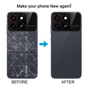 For ZTE Blade A35 Z2453 Battery Back Cover with Camera Lens Cover, For ZTE Blade A35(with Middle Frame)