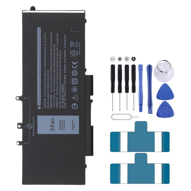 GJKNX 7.6V 68Wh Lithium Ion Battery for Dell Latitude 15 5591 5280 5290 5480 5490 5580 5590 3520 3530 M3520 M3530 P27S, 7.6V 68Wh GJKNX