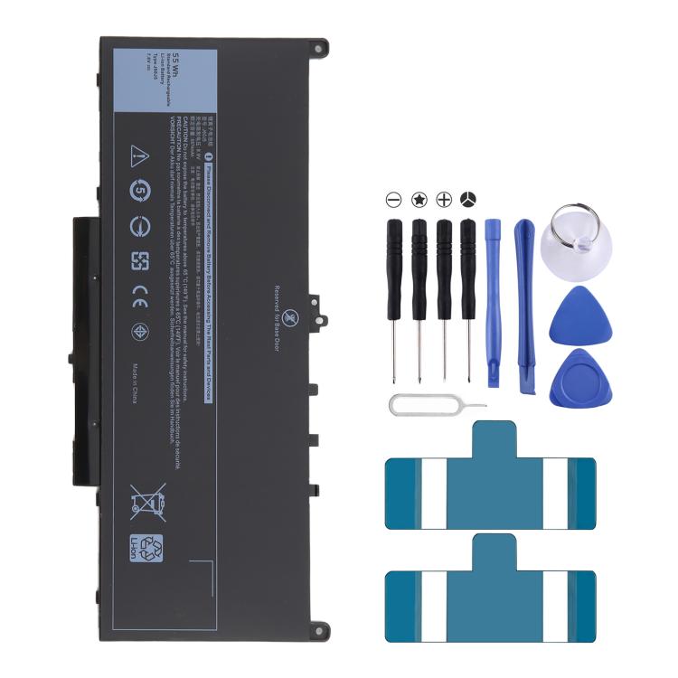 Batteria ai polimeri di litio da 7,6 V 55 Wh J60J5 per Dell Latitude E7270 E7470 R1V85 MC34Y 242WD, 7.6V 55Wh J60J5