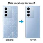 Per vivo V27 / V27 Pro Cover posteriore della batteria con copriobiettivo della fotocamera, For vivo V27 / V27 Pro