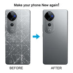 Per vivo V40 Pro Cover posteriore batteria con copriobiettivo fotocamera, For vivo V40 Pro