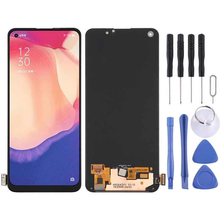 Original AMOLED Material LCD Screen For OPPO Reno5 F With Full Assembly With Digitizer, For OPPO Reno5 F