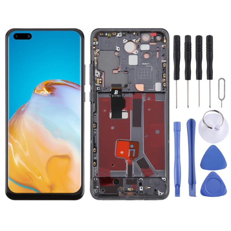 For Huawei P40 Pro TFT LCD Screen Digitizer Full Assembly with Frame, Not Supporting Fingerprint Identification, For Huawei P40 Pro(TFT)