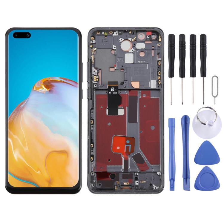 Schermo TFT LCD digitalizzatore completo con cornice per Huawei P40 Pro, non supporta il riconoscimento delle impronte digitali., For Huawei P40 Pro(TFT)