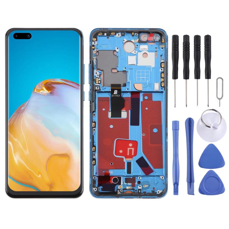 Schermo TFT LCD digitalizzatore completo con cornice per Huawei P40 Pro, non supporta il riconoscimento delle impronte digitali., For Huawei P40 Pro(TFT)