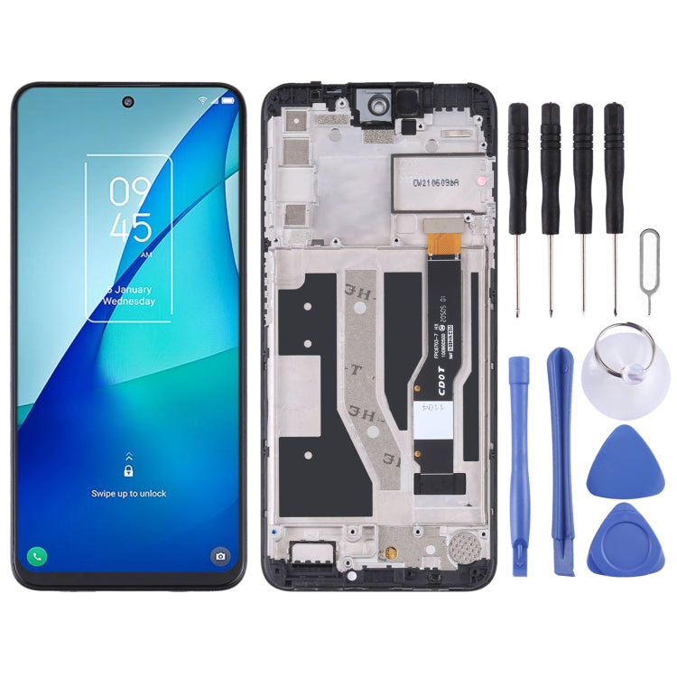 LCD Screen and Digitizer Full Assembly with Frame for TCL 20L / 20L+ / 20 Lite / 20S T774H T774B T775H T775B, For TCL 20L / 20L+ / 20 Lite / 20S