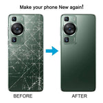 Cover posteriore con copertura per obiettivo della fotocamera per Huawei P60 Pro., For Huawei P60 Pro(with Camera Lens Frame), For Huawei P60 Pro(with Camera Lens)