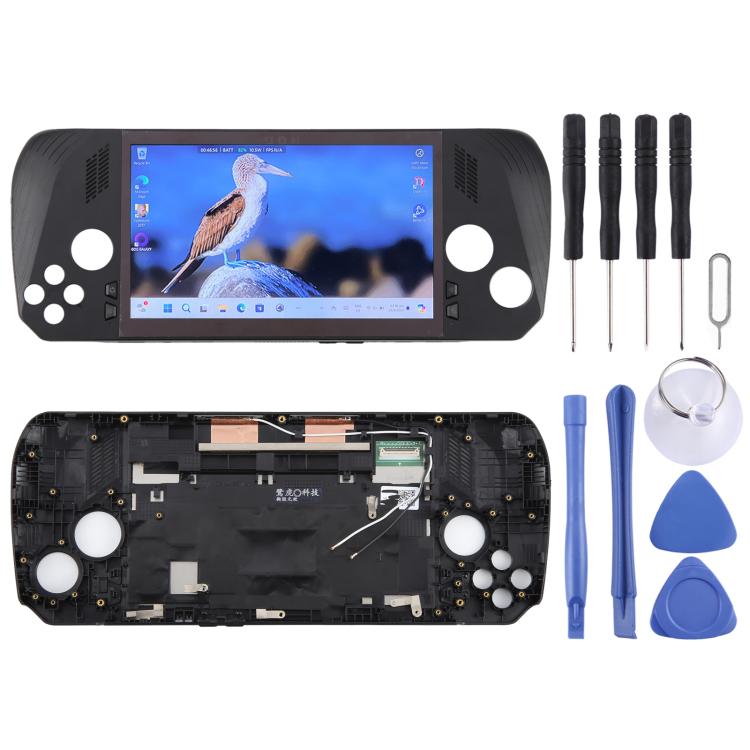 Schermo LCD digitalizzatore completo con cornice per Asus ROG Ally X 2024 Ally-RC72LA-NH007W, For Asus ROG Ally X (with Frame)