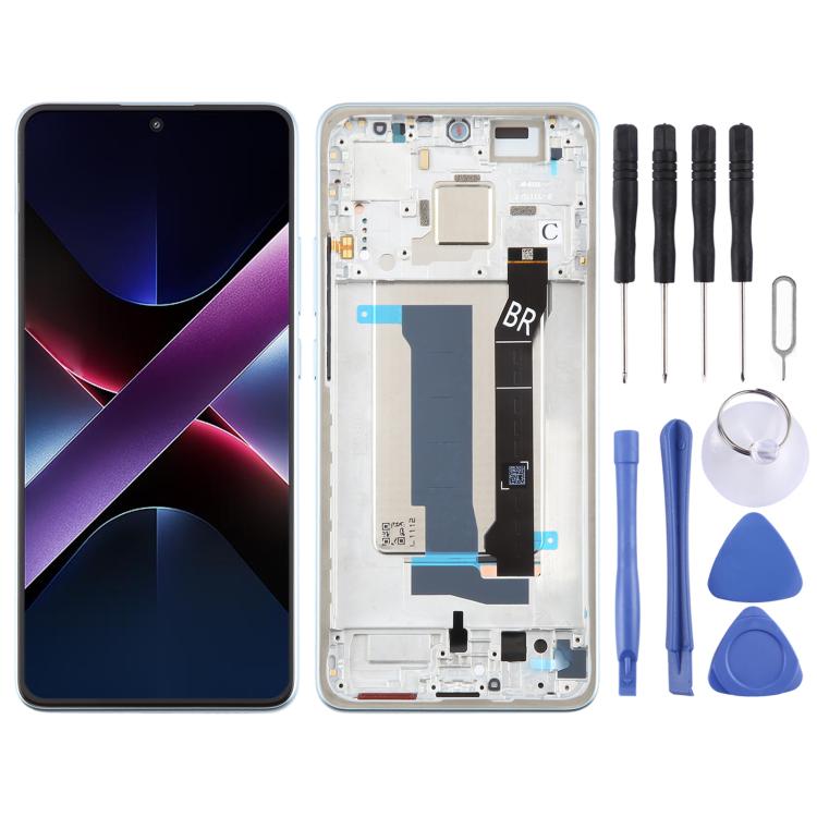 Schermo LCD AMOLED originale con digitalizzatore e cornice per Xiaomi Poco X7 Pro, completo di cornice., For Xiaomi Poco X7 Pro(Original)