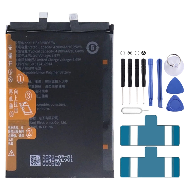 Battery Replacement 4200mAh for Honor 50 Lite / Huawei Nova 8i NTN-LX1 NEN-LX1 4300mAh HB466589EFW