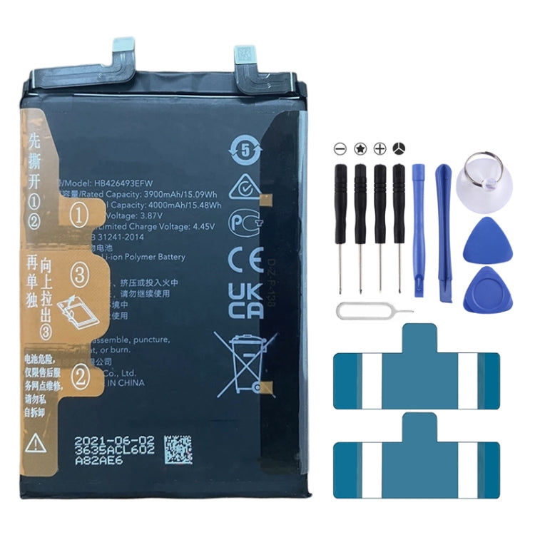 Batteria sostitutiva da 4000 mAh per Honor 50 se JLH-AN00 / Huawei Nova 9 SE FIO-BD00 / Nova 10 NCO-AL00 HB426493EFW, For Honor 50 se / Huawei Nova 9 SE / Nova 10
