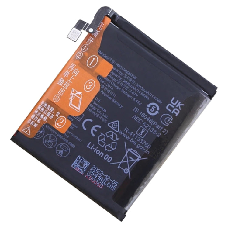 Battery Replacement for Huawei P50 Pocket BAL-AL00 / Pocket S BAL-AL60 HB515668EFW HB513341EFW, For Huawei P50 Pocket