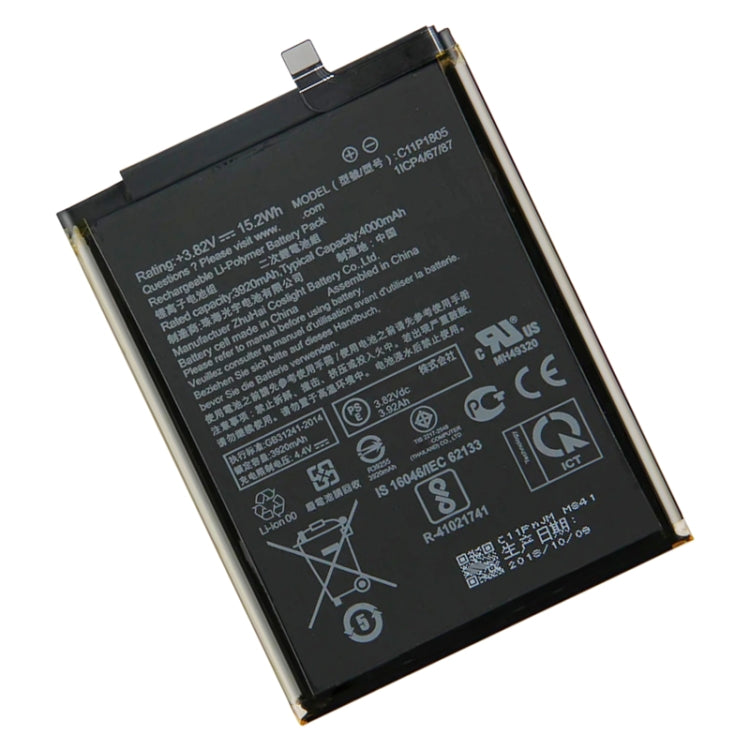 4000mAh Battery Replacement for ASUS Zenfone Max M2 ZB633KL C11P1805, For ASUS Zenfone Max M2