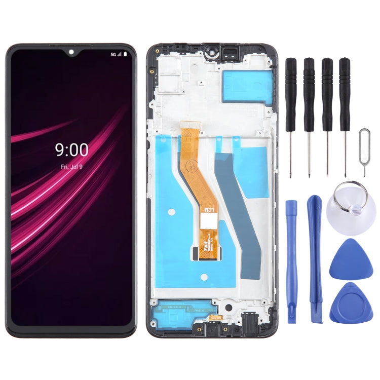 Per T-Mobile REVVL V+ 5G Digitalizzatore schermo LCD assemblaggio completo con cornice, For T-Mobile REVVL V+ 5G(with Frame)