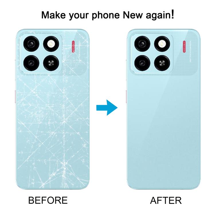 Cover posteriore in plastica con copriobiettivo per ZTE Blade A55 Z2450., For ZTE Blade A55